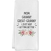 SereneHanctuary Great Granny Gifts Kitchen Towels, Pregnancy Baby Announcement for Granny Grandma Dish Tea Towels, Great Grandmother Gifts Decorative Hand Towel for Kitchen Bathroom, 16x24 Inch