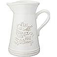 Bountiful Blessings by Precious Moments 17341 Ceramic Kitchen Utensil Holder Or Pitcher Inspirational Home Decor, White/Cream