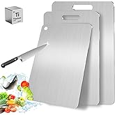 Katuchef Titanium Cutting Board, 2026 New 100% Pure Titanium Cutting Boards for Kitchen, Titan Cut Pro Non Toxic Double Sided Chopping Board Dishwasher Safe Durable Cut for Meat Fruit Vegetable(S+M+L)