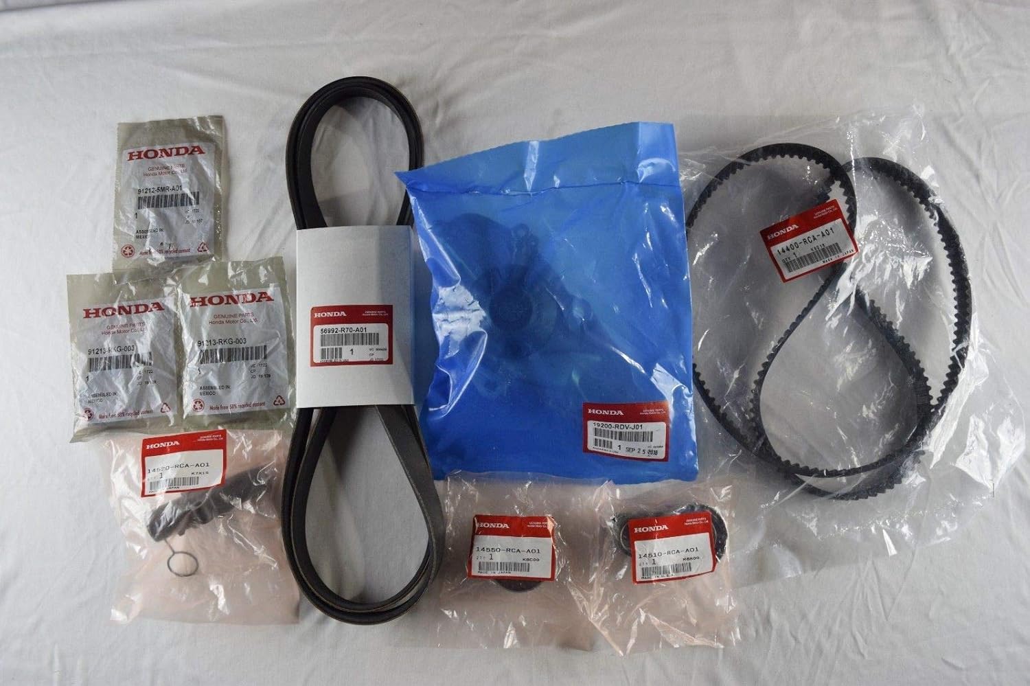 Amazon.com: GENUINE/OEM COMPLETE TIMING BELT & WATER PUMP KIT HONDA/ACURA  V6 W/FACTORY PARTS: Automotive