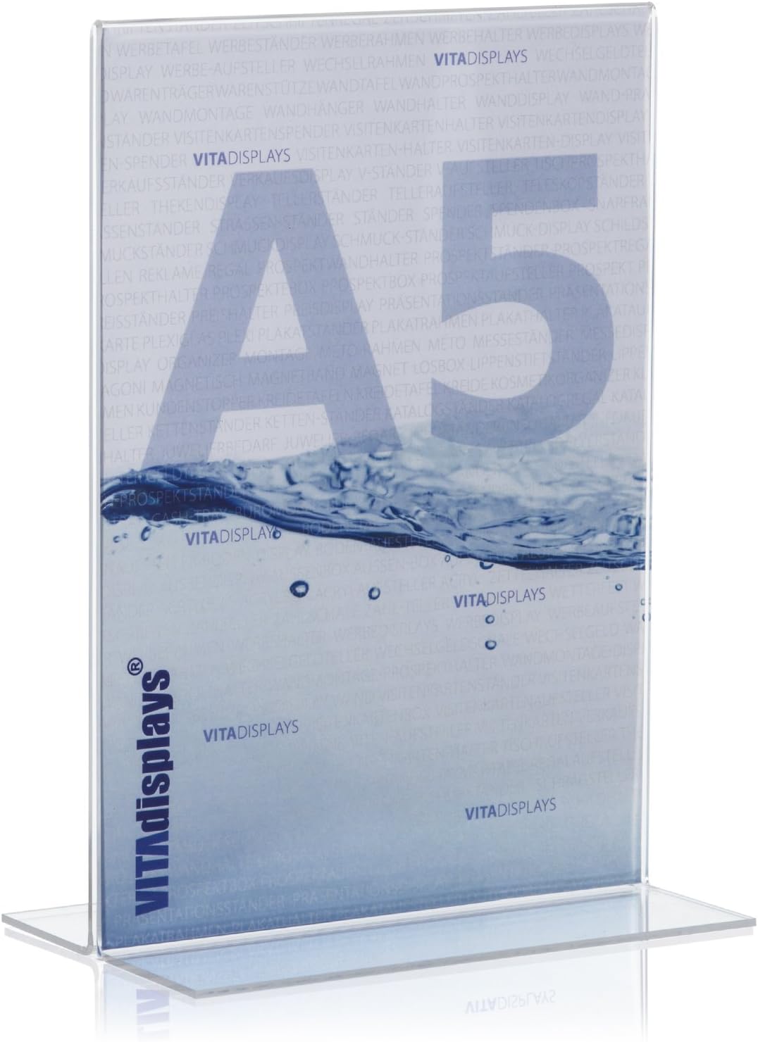 Vitadisplays DIN A5 Table Stand, Advertising T-Stand in Portrait Format, Made From Original Plexiglas (Pack of 5) - Image 3