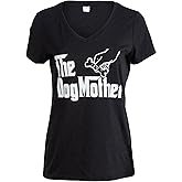 The Dogmother | Funny Cute Dog Mother Mom Owner Pet Doggo Pup Women V-Neck T-Shirt