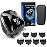 HUMMINGBIRD MK19 QuickCut Pro Cordless Hair Clipper Kit for Men, Self-Haircut Trimmer, Waterproof Electric Razor for Head, Beard and Body, LED Display, 7 Guide Comb Sizes, USB-C Charging, Storage Case