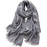 Canxiaoba Solid color cotton and linen scarf, wrinkled all season versatile long sunscreen fashionable shawl