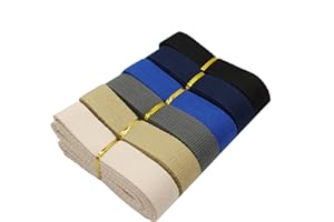 Dortrue Cotton Webbing 1 Inch 6 Colors 12 Yards Webbing Straps for Webbing Bag Handles, Bag Strap,Tote Bag Webbing,Cloth Belt,Arts and Crafts (6 Color Mixed -12Y)