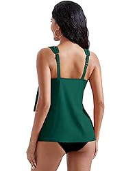 RXRXCOCO Women Tankini Bathing Suits Ruffle High