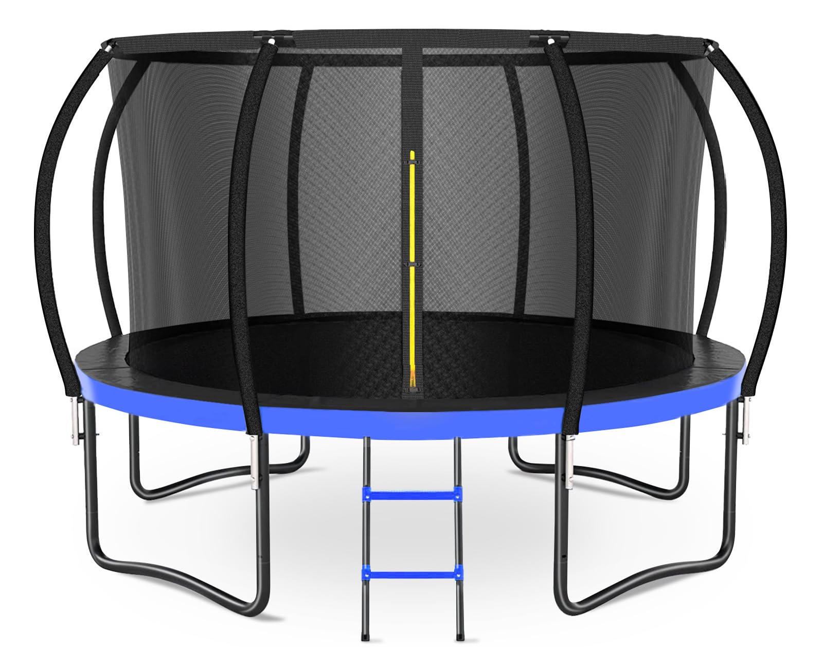 Photo 1 of  used missing parts   Zevemomo 12FT Trampoline Outdoor, 12 FT Backyard Trampoline for Kids & Adults, Kids Safety Net, Ladder, Curved Poles, ASTM Certified