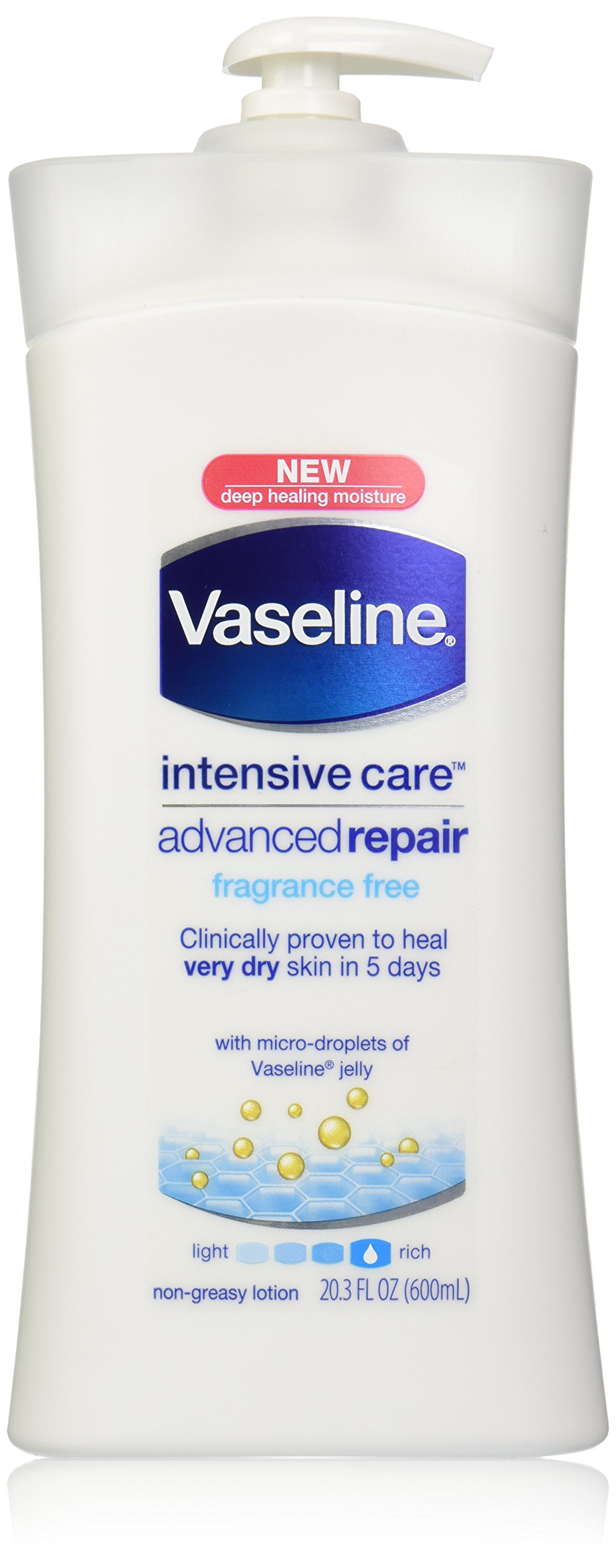 Photo 1 of Vaseline Intensive Rescue Repairing Moisture Lotion, Fragrance Free, 20.3 Ounce Pump
3 BOTTLES 
