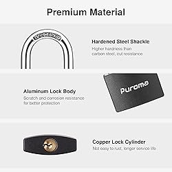 Puroma Lock Keyed Padlock, 2 Pack Aluminum Locks