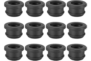 PATIKIL 19mm / 3/4 Inch Drill Hole,9/16 Inch ID Rubber Grommets, 12Pcs Top Hat Grommet for Wiring Eyelet Ring Gasket Automoti