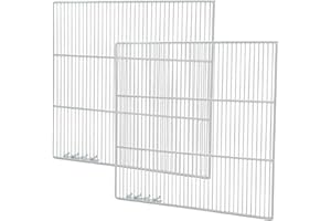 ANCASTER FOOD EQUIPMENT Set of 2 Commercial Freezer and Refrigerator Replacement Shelves (24" x 22") - Adjustable Utility Steel Wire Metal Shelf - Commercial Refrigerator Shelf, White