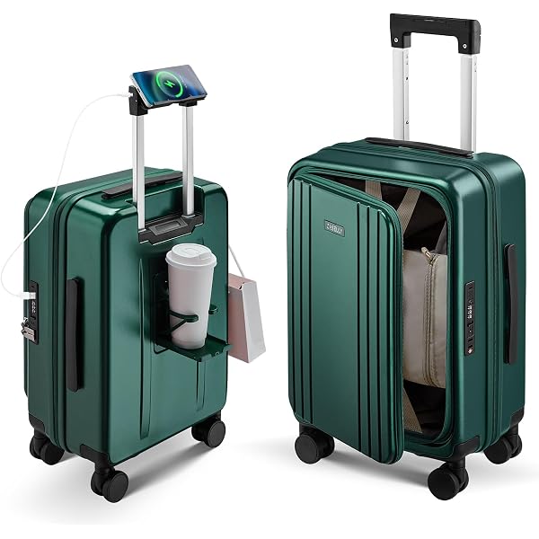 Amazon.com | CASELLY Carry On Luggage Top Opening with Cup Holder