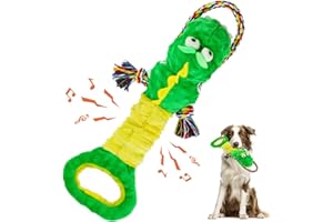 YINEYA Squeaky Dog Toys for Large Dogs, Interactive Dog Toys, Puppy Toys to Keep Them Busy, Puppy Chew Toys for Teething, Tug of War Dog Toys to Keep Them Busy, Big Dog Toys & Puppy Teething Toys