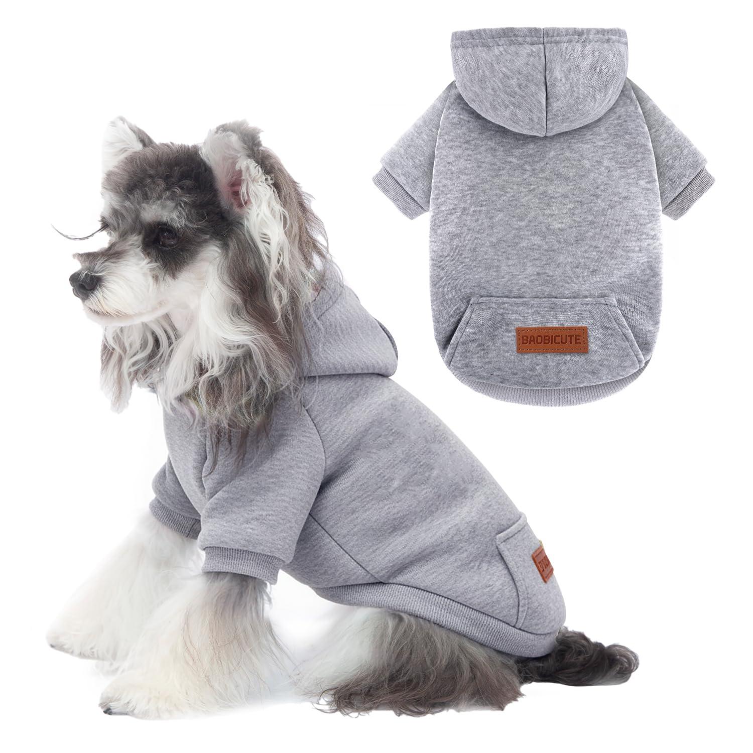 Photo 1 of 1 Pack Dog Hoodie Warm Hood Dog Sweater Cold Weather Small Dogs Sweatshirt Comfort Pet Clothes for Small Medium Dogs with Pockets Cats Chihuahua Clothes for Male Female Girl Boy Sporty Daily Wear