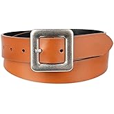 Levi's womens Two-in-one Reversible Square Statement Buckle Casual Belt
