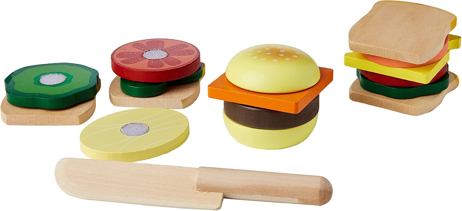 wooden sandwich set