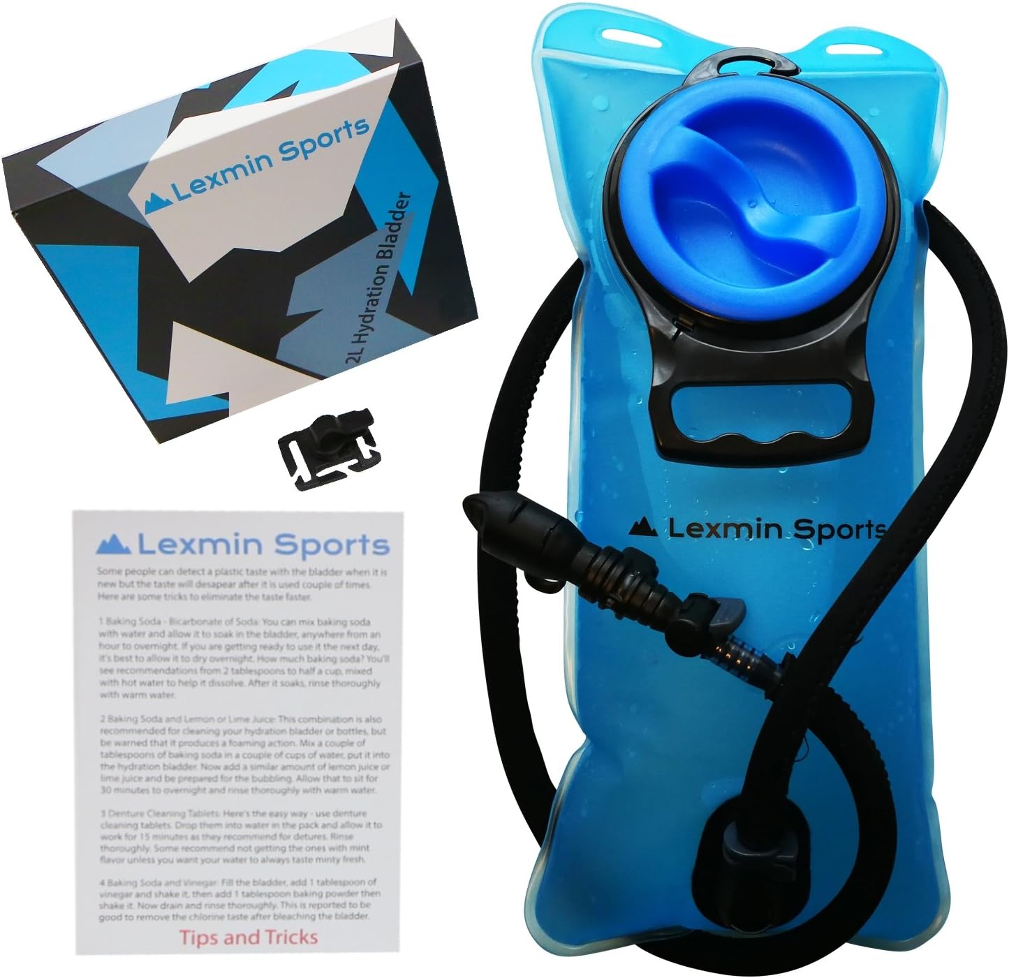 Lexmin Sports Hydration Bladder 2l BPA Free, Camel Water Reservoir, Bottle Replacement