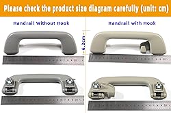 Krobelus Auto Roof Pull Handle Grab Rail Grey with