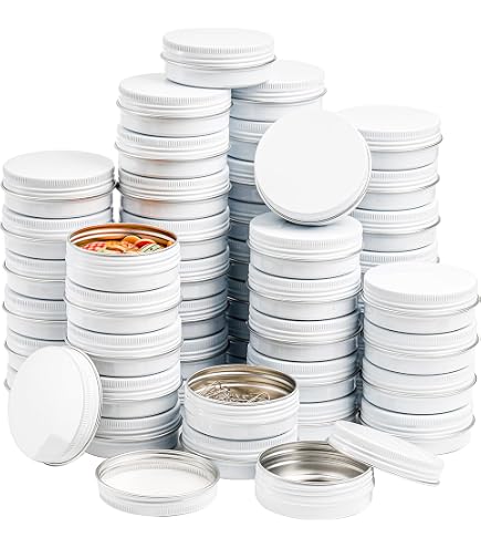 6 Petites Boîtes Rondes En Métal Avec Couvercle à Vis – Aluminium Hermétique Pour Rangement Voyage, Bijoux, DIY
