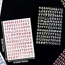 30 Sheets Alphabet Number Stickers Colorful