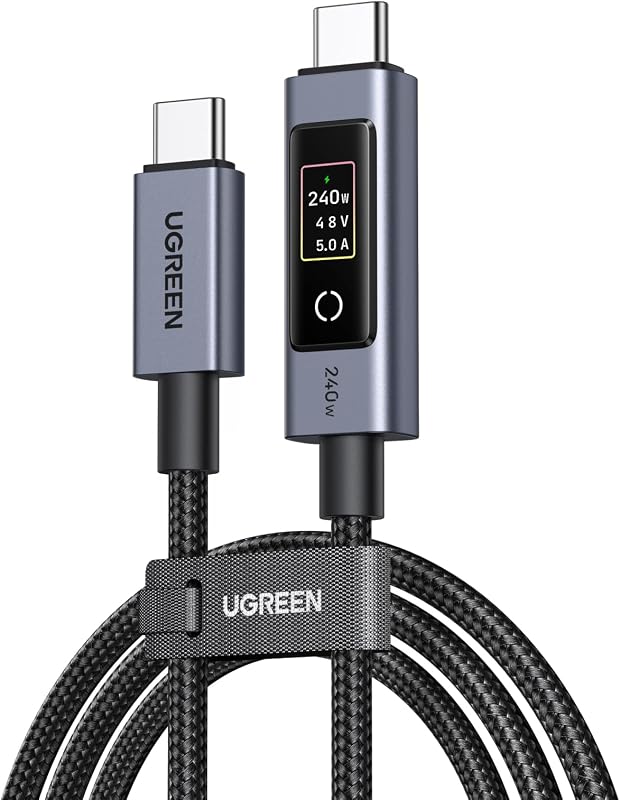 Nexode 240W USB-C Kabel mit TFT-Display, Echtzeit-Leistungsanzeige