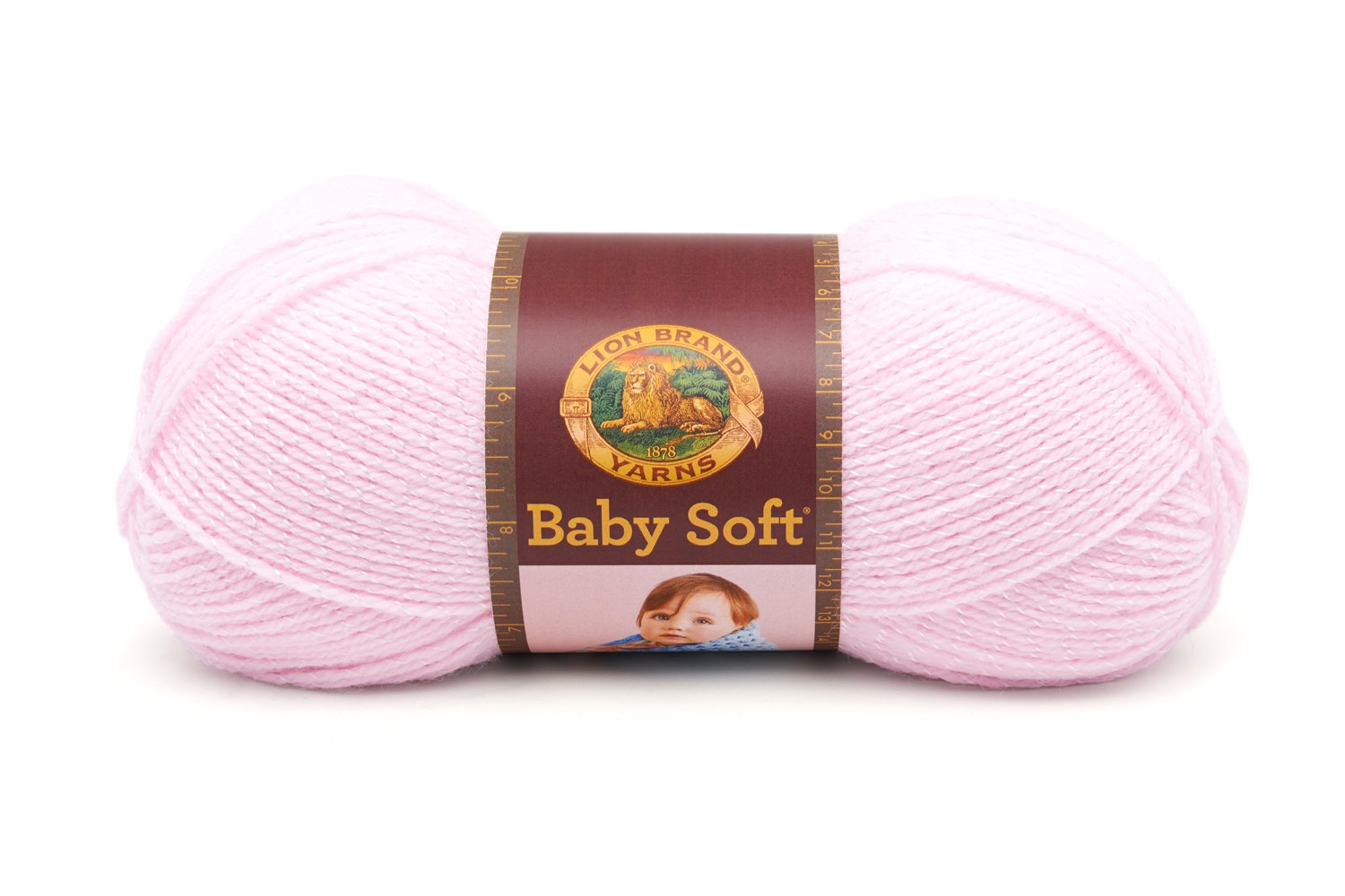 Lion Brand Yarn Company Baby Soft YarnPastel Pink Pompadour, 13.2 x 25
