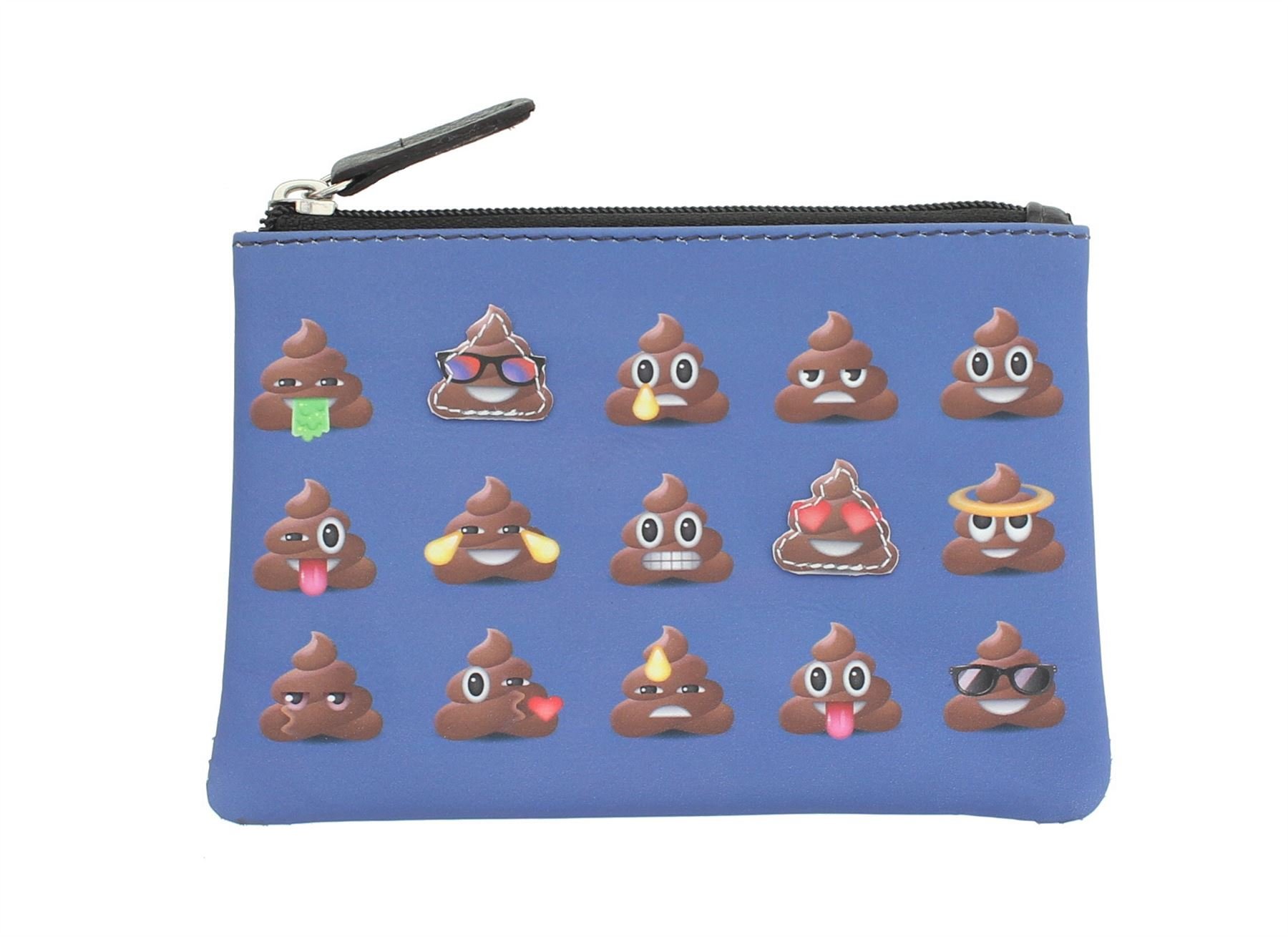 Mala Leather Applique and Printed Leather Coin Purse 4115_11 Poo Emoji