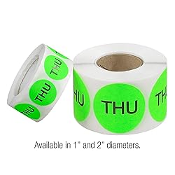 Tape Logic DL6501 Pre-Printed Days of The Week