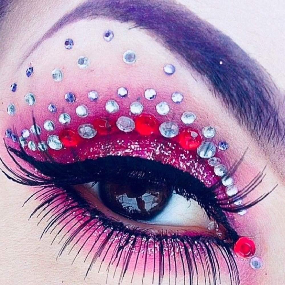 Eye GEM KIT 500 Mixed Sized Rhinestones +10ML Cosmetic Body Glue