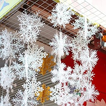 3d Glitter Weihnachtsdeko Schneeflocke Hängende Dekorationen