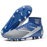 DREAM PAIRS Men's High Tops Lace Up Soccer Cleats, Lightweight Professional Athletic Football Cleats Mens Athletic Shoes for Training Soccer