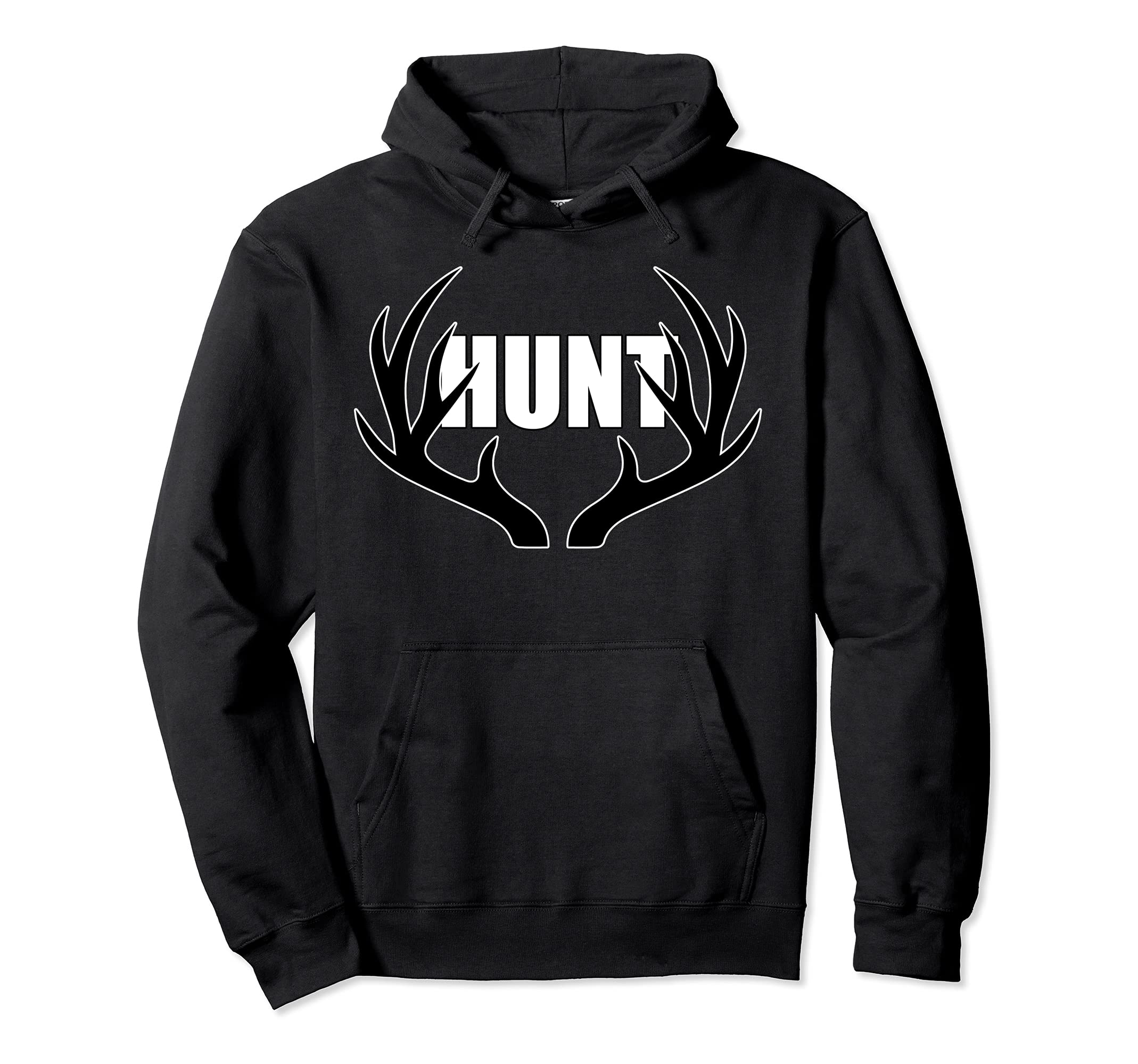 Deer Hunting Hunt Whitetail Buck Antlers Pullover Hoodie