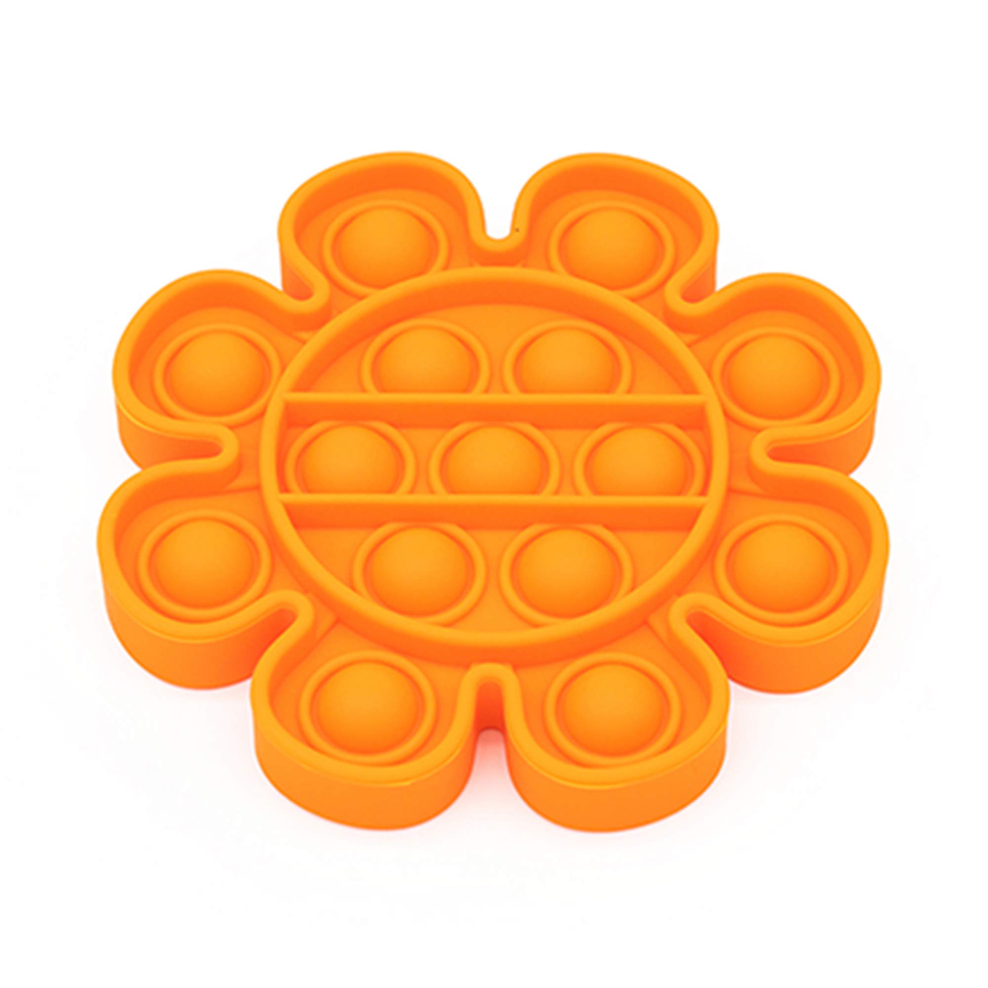 Push pop Bubble Squeeze Sensory Toy (Orange Flower)