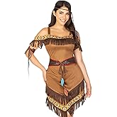 Leg Avenue Women's 4 Piece Native Princess Costume, Brown
