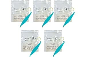 HRASY 3/16 Inch Orthodontic Elastic Rubber Bands, 500 Pack Medium 3.5 Ounce Rubberbands Dreadlocks Hair Braids Fix Tooth Gap, 5 Pack Free Elastic Placer for Braces