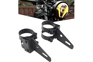 PKEDUO 40mm Motorcycle Headlight Brackets 1.57-1.69inch Fork Tube Mount Brackets Compatible with Buell Blast Cafe Racer Street Fighter