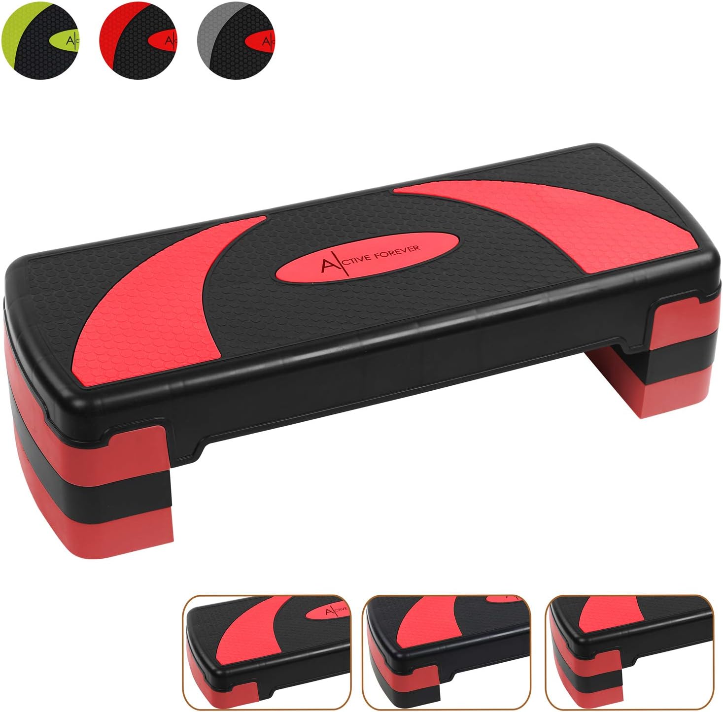 ACTIVE FOREVER Aerobic Step Board, Adjustable height is 10cm or 15cm or 20cm, Cardio equipment suitable for Home & Office - Image 4