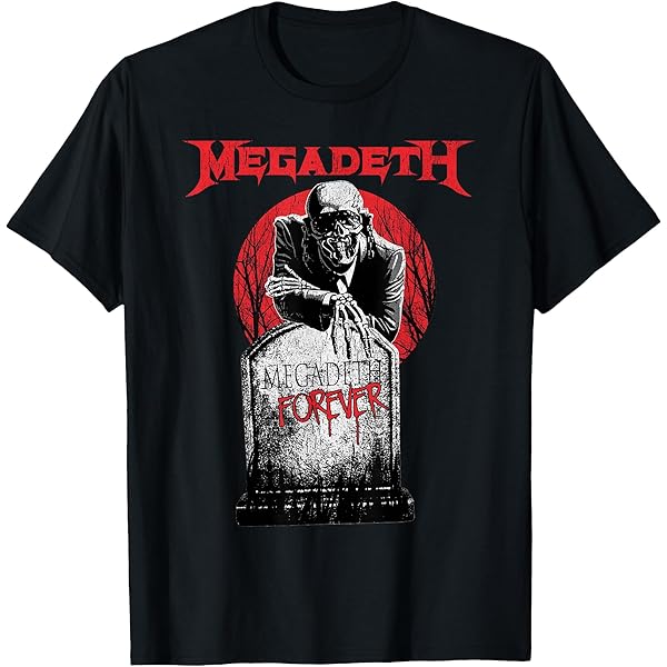 Amazon.com: Megadeth - Red Vic Chrome T-Shirt : Clothing, Shoes