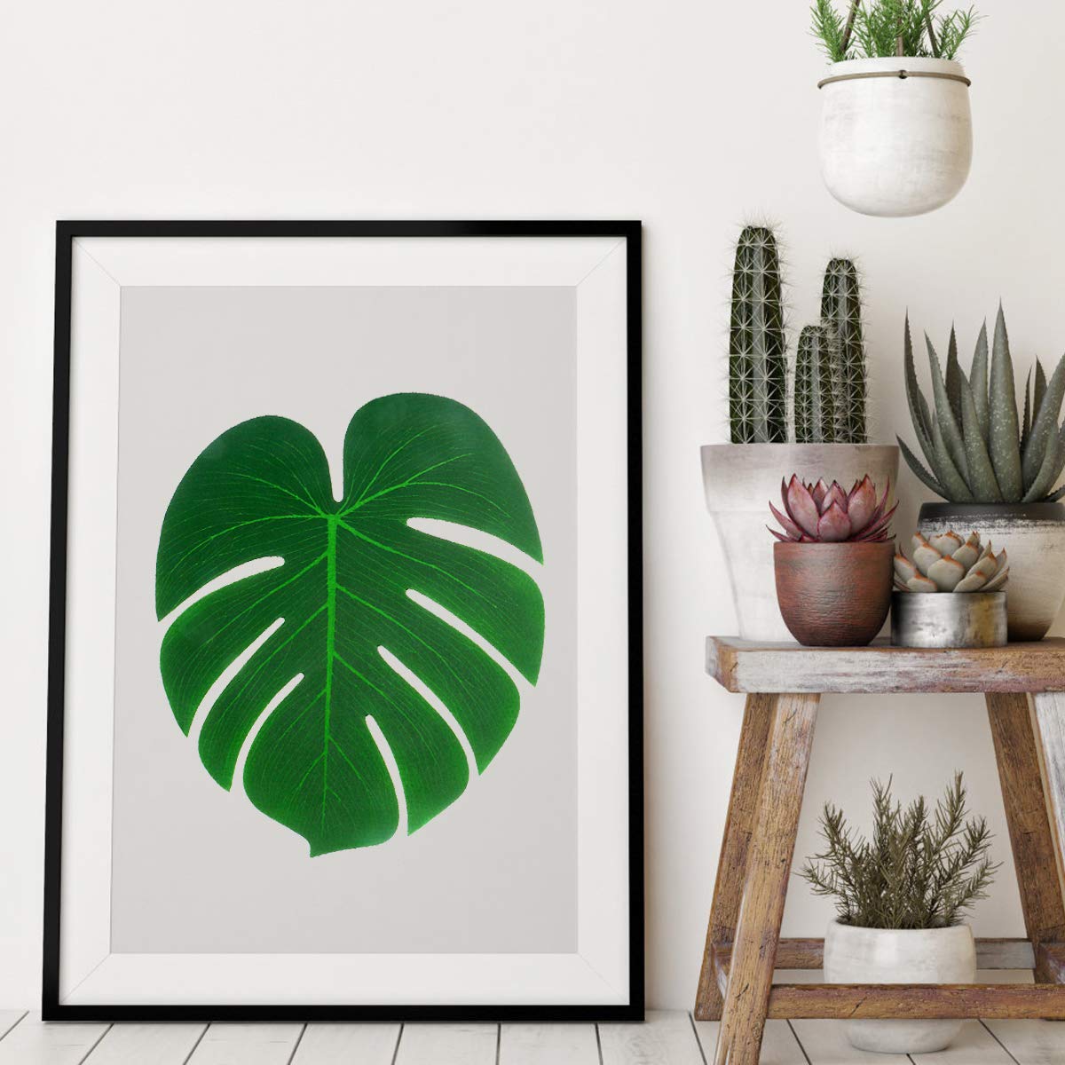 Tropical Palm Tree Leaf Decor - 50PCS Tropical Large Palm Tree Leaves Decorations, Artificial Faux Tree Palm Leaf for Home Hawaiian Luau Safari Jungle Beach Party Decor (Include 60pcs Dots Tapes)