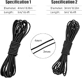 Fantasyon 3mm Black Elastic Cord 5m Bungee Rope Durable Multistrand Drawstring view 2