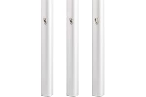 HolYudaica 3-Pack - Aluminum Mezuzah Case for 4/5inch-10/12cm Mezuzah Scroll, Easy Peel and Stick, for Door Mezuzah Scroll (Scroll Not Included) - Weather Proof Case Protection (5.6inch, Silver)