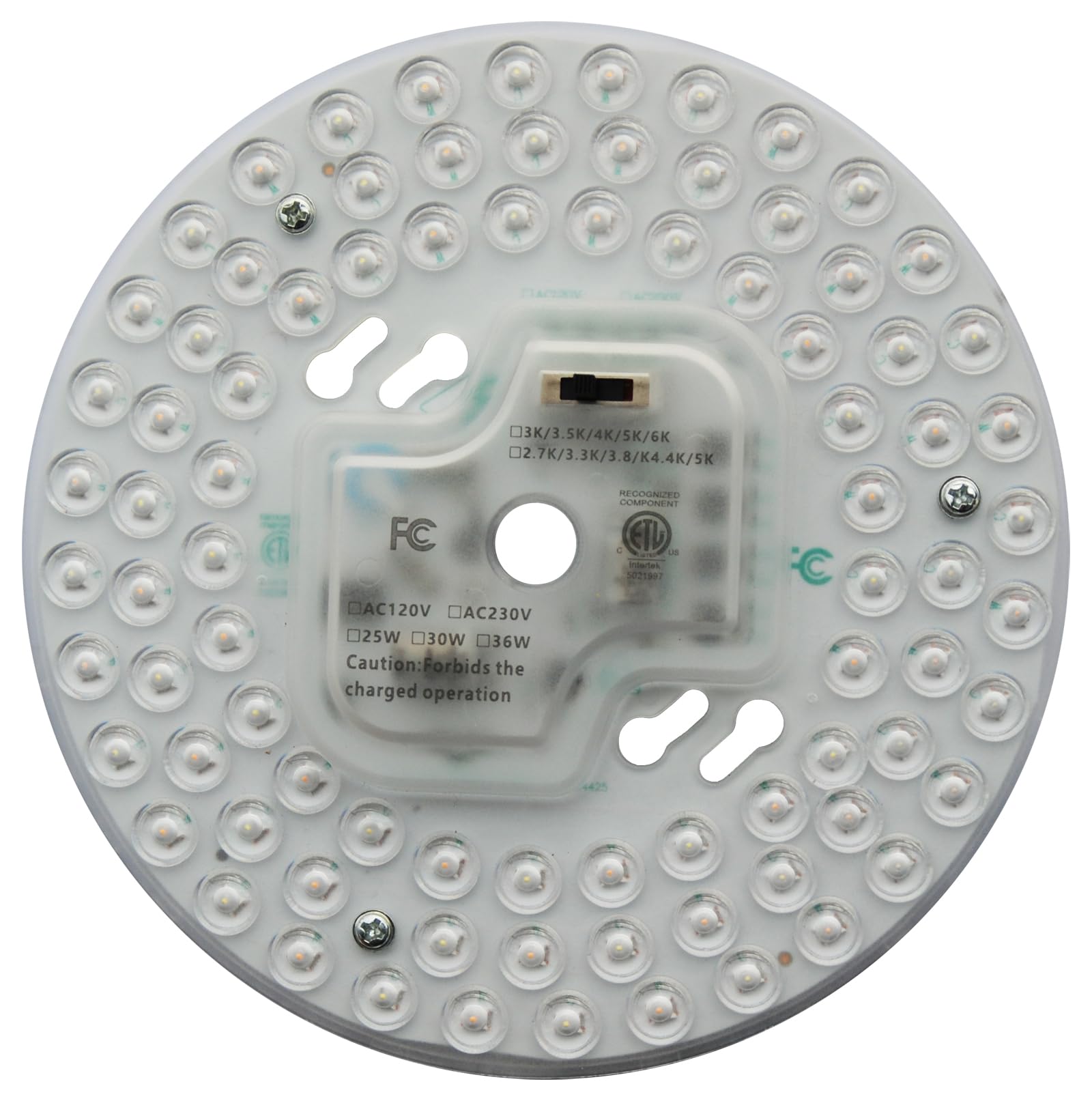 Photo 1 of 36W 5CCT Dimmable LED Ceiling Fan Flush Mount Light Engine Retrofit Kit Replacement, Round LED Panel Circle Fluorescent Bulb, ETL Certified (1 Pack)