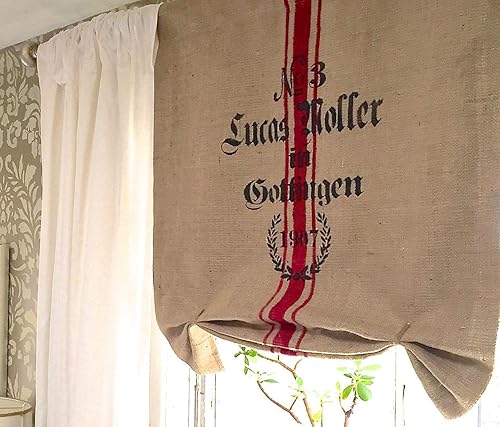 Amazon Com Burlap Sack Gottingen Window Curtain Valance Handmade