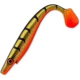 LURITHM Thump Shad Paddle Tail Swimbait, 6" Extra Weight Heavy Kicking Tail for Jig Head, Texas Rig &amp; Underspin for Bass,Striper, Pike, Walleye