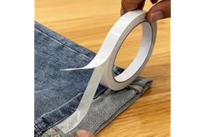 Hoacm Double Sided Tape for Clothes, 1/2Inch*40 FT Hemming Tape for Pants, No Sewing Ironing Hem Tape for Curtains Jeans Clot