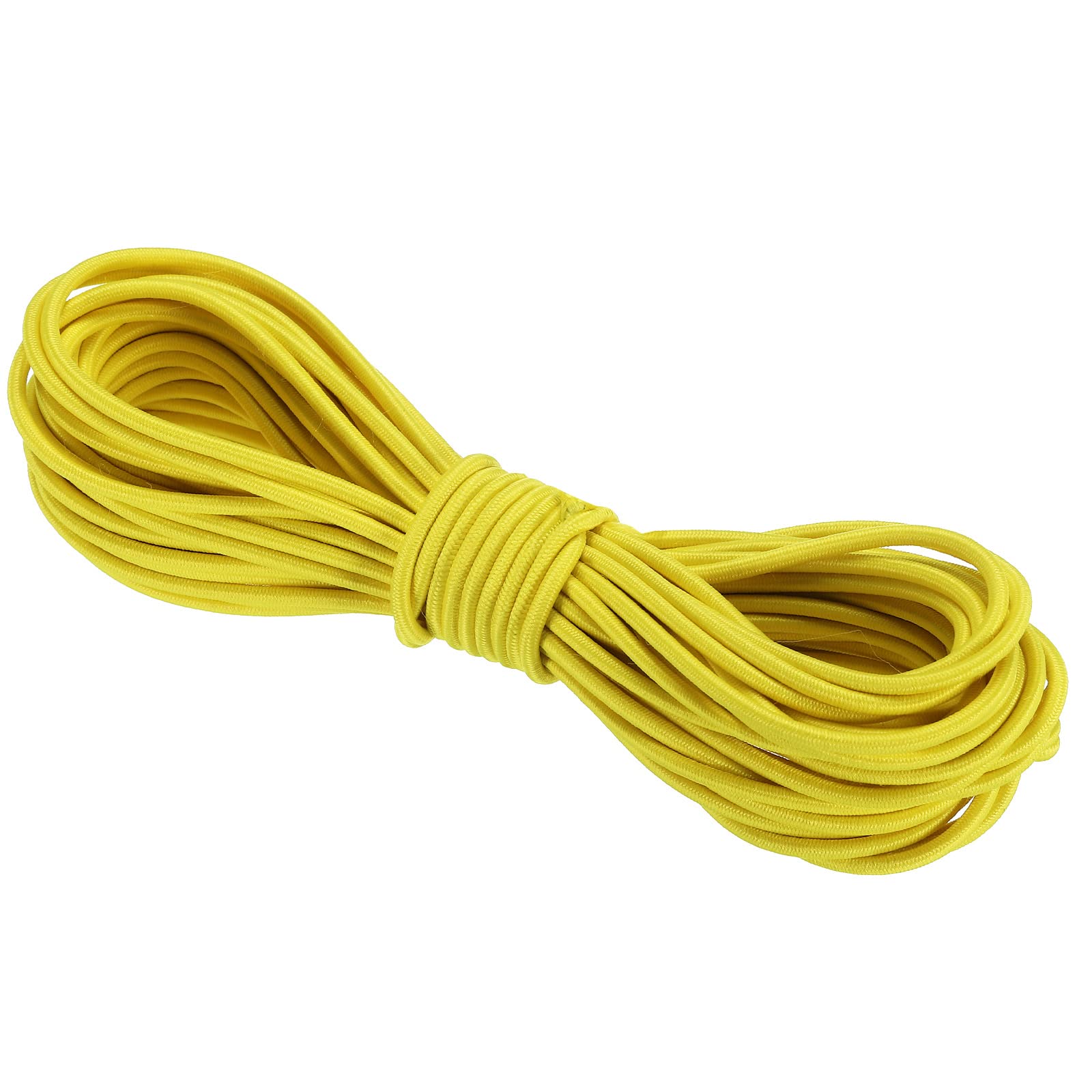 PATIKIL Bungee Cord Elastic Cord Heavy Stretch String Rope 3mm 11 Yards(10m) Light Yellow for Crafting DIY Sewing Hook Straps Camping Tie Down Strap