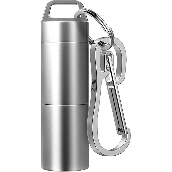 Mini Pill Box Keychain (3 Pack) - Waterproof Aluminium Alloy Pill Organizer For Travel - Portable Metal Pill Holder Case For Outdoor Activities | Buy Now With Express International Delivery