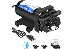 ECO-WORTHY Industrial Water Pressure Diaphragm Pump 110Volt 5.5GPM 55PSI, 110V AC Self Priming Water Booster Transfer Pump On