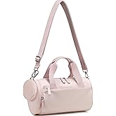 Mini Gym Bag for Women Girls Cute Small Duffle Bag 12'' with Multifunctional Pockets Workout Sport Bags Dance,Fitness,Yoga (Pink)