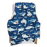 BOOPBEEP Shark Throw Blankets for Kids, Soft Warm
